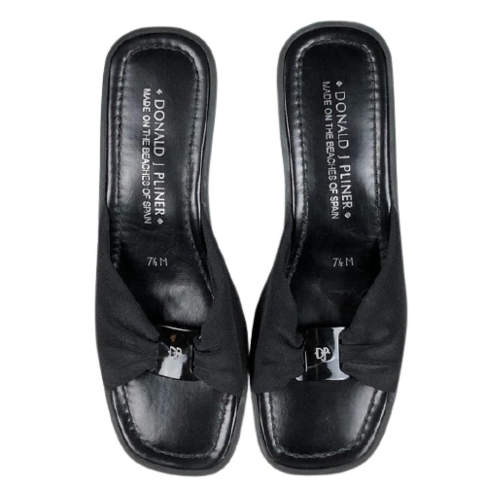 HP🎉DONALD PLINER Capris Mesh Slide Sandal Black 7.5M